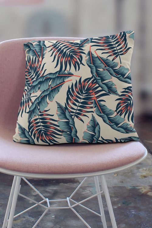 Poduszka Plant Leaves Beige