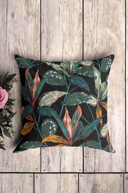 Poduszka Black Tropical Forest