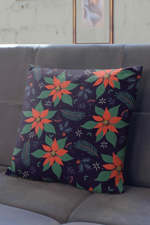 Poduszka Christmas Poinsettia