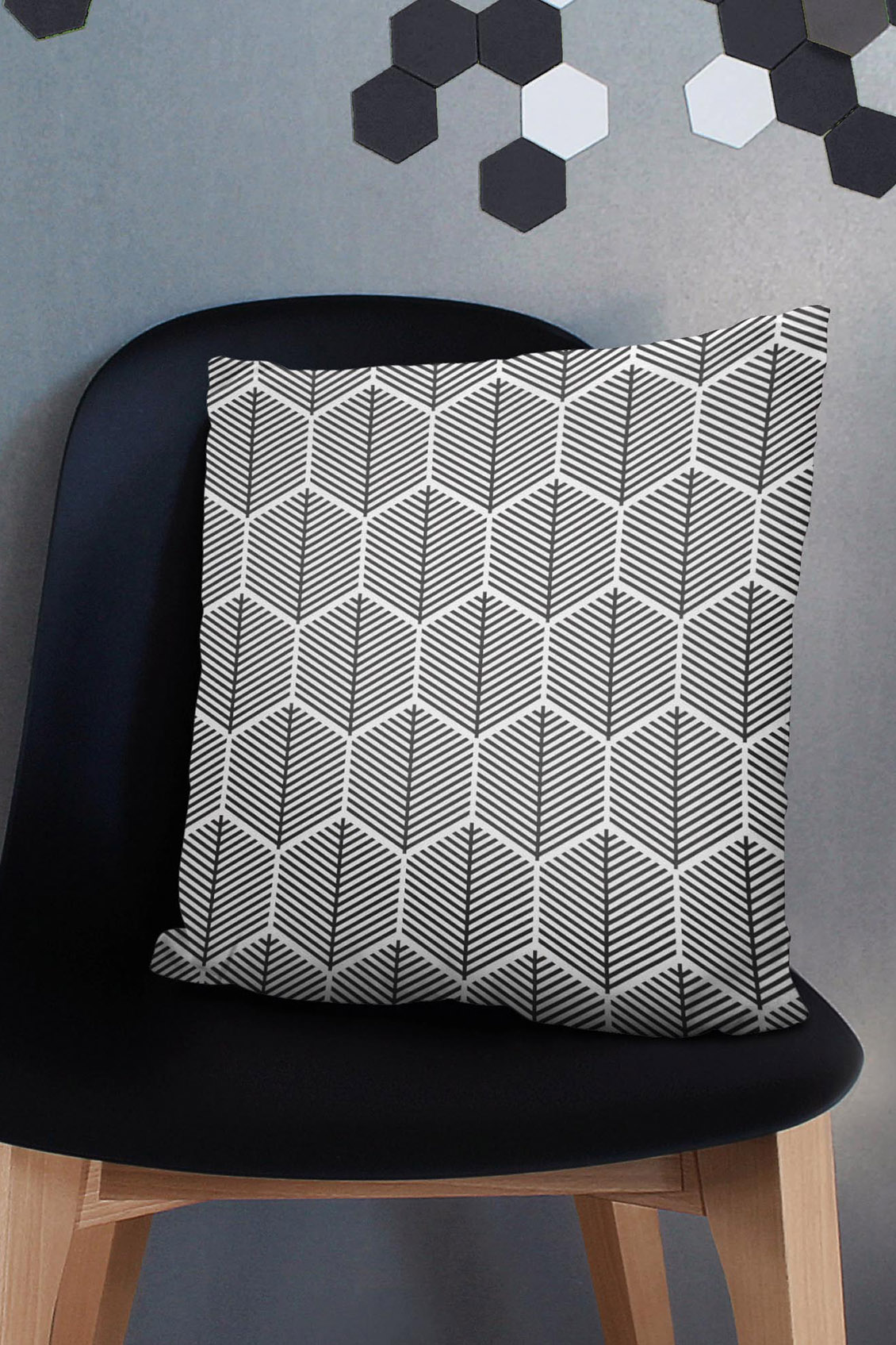 Poduszka Hexagonal Black