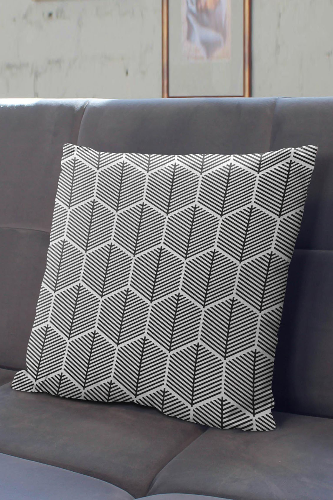 Poduszka Hexagonal Black