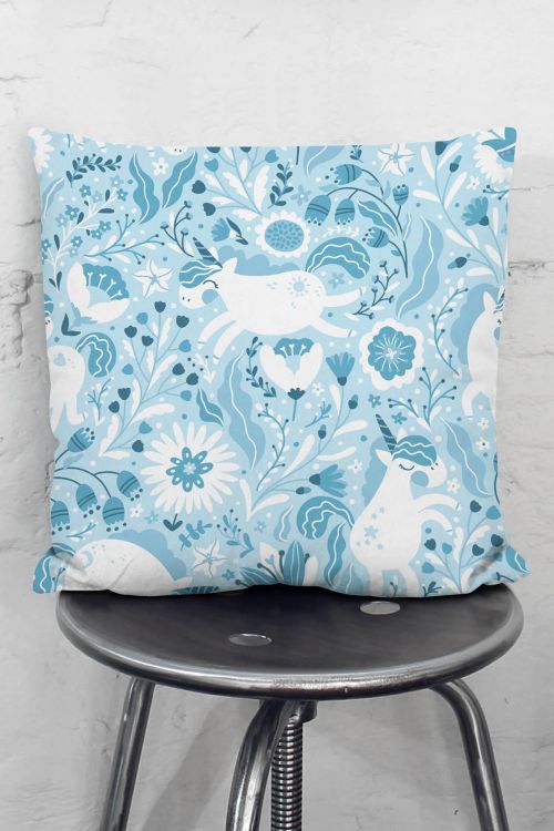 Poduszka Unicorn in Blue