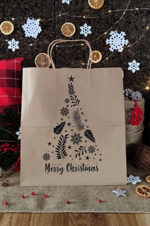Torba prezentowa Choinka Merry Christmas