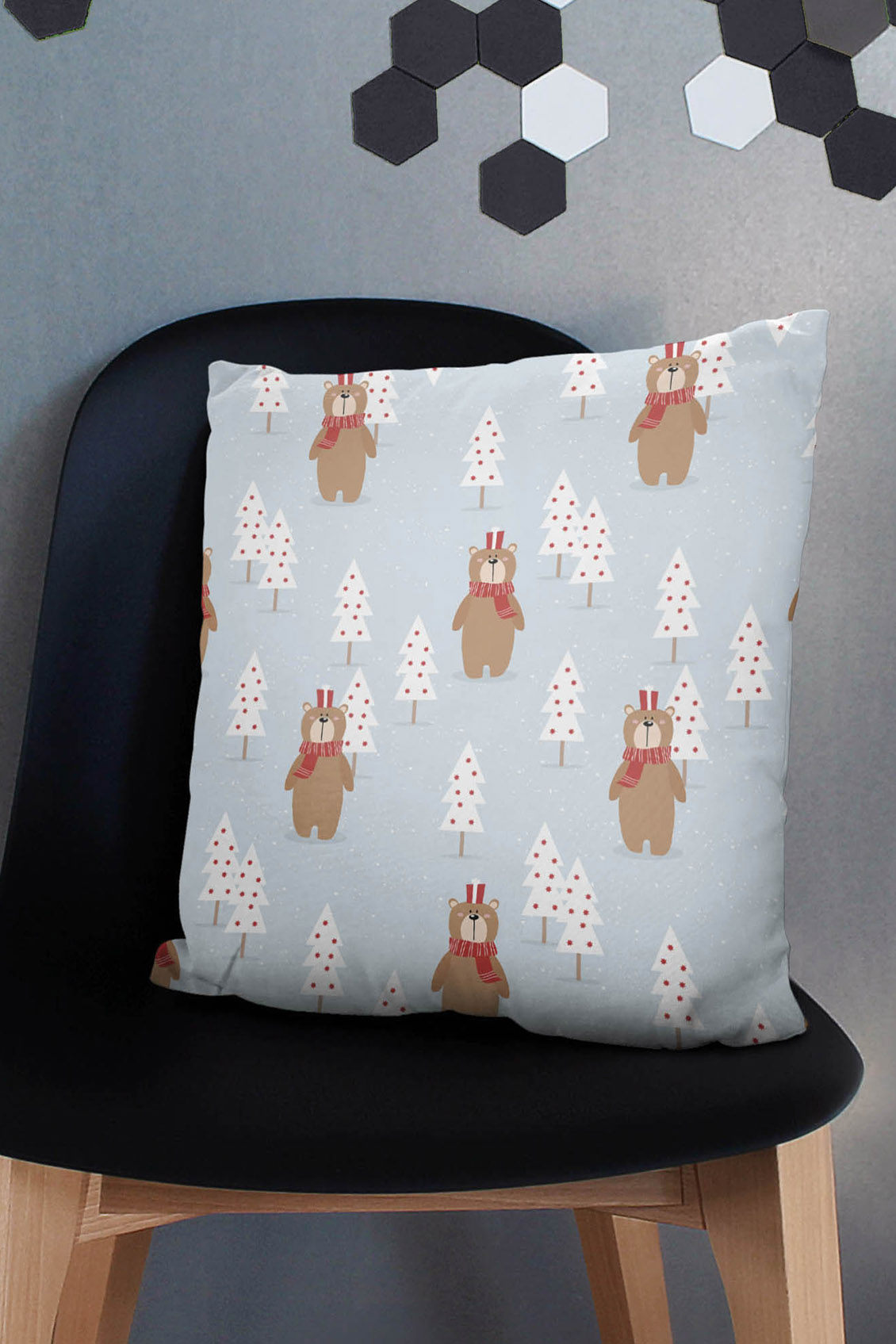 Poduszka Bear and Gift