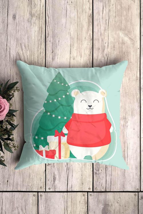 Poduszka Bear Pastel Christmas