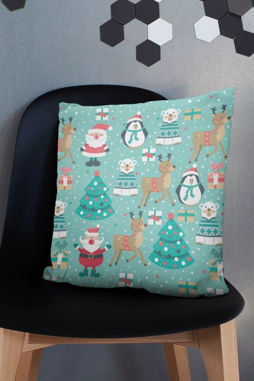 Poduszka Christmas Santa Pastel
