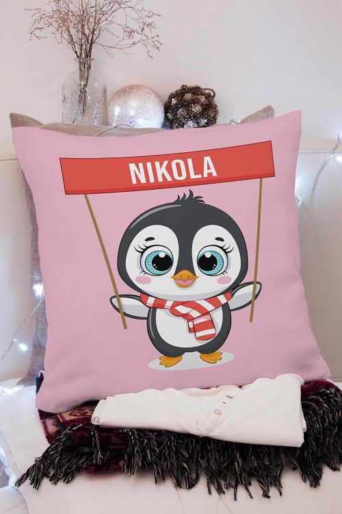 Poduszka z Pingwinem PERSONALIZACJA