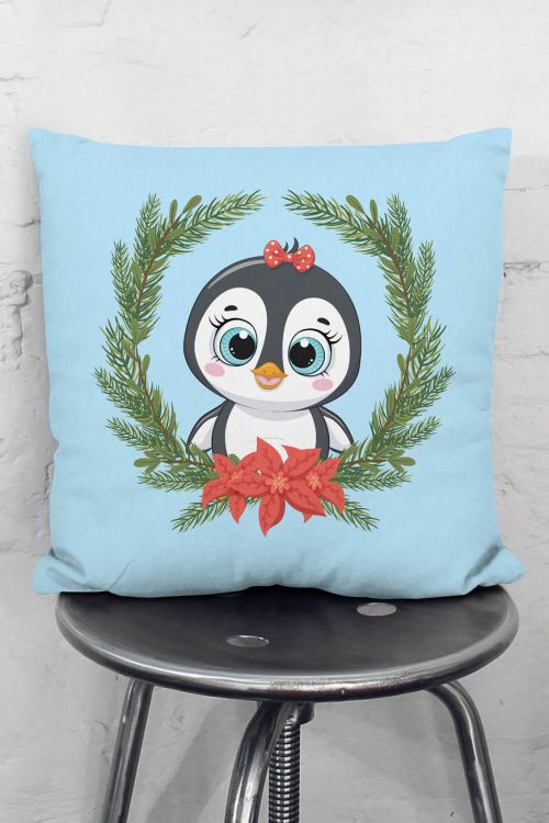 Poduszka Pingwin Wianek
