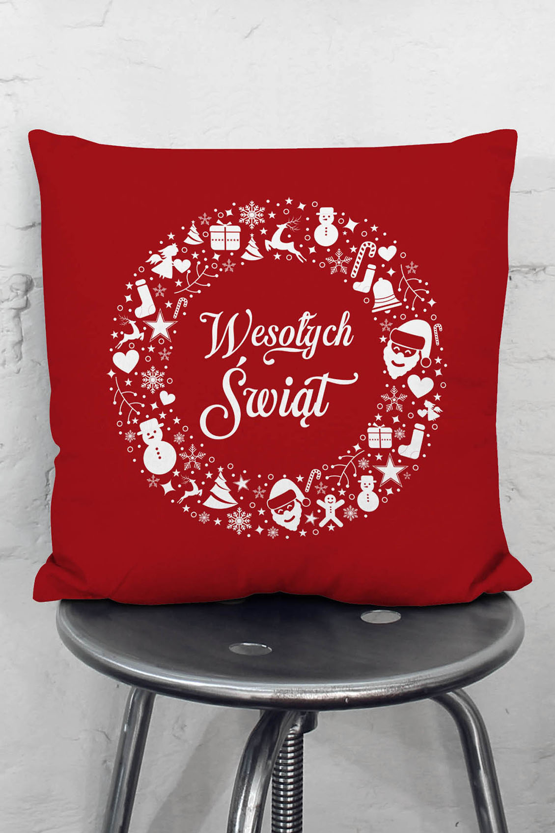 Poduszka Świąteczny Wianek