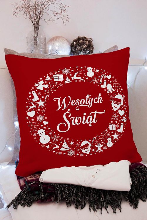 Poduszka Świąteczny Wianek