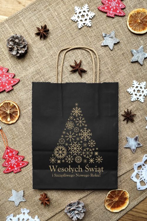 Torba prezentowa Choinka Wesołych Świąt