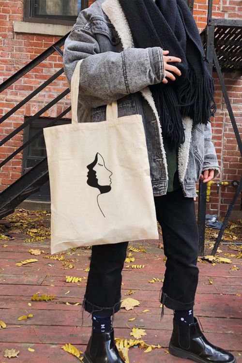 Torba eko Faces Lines