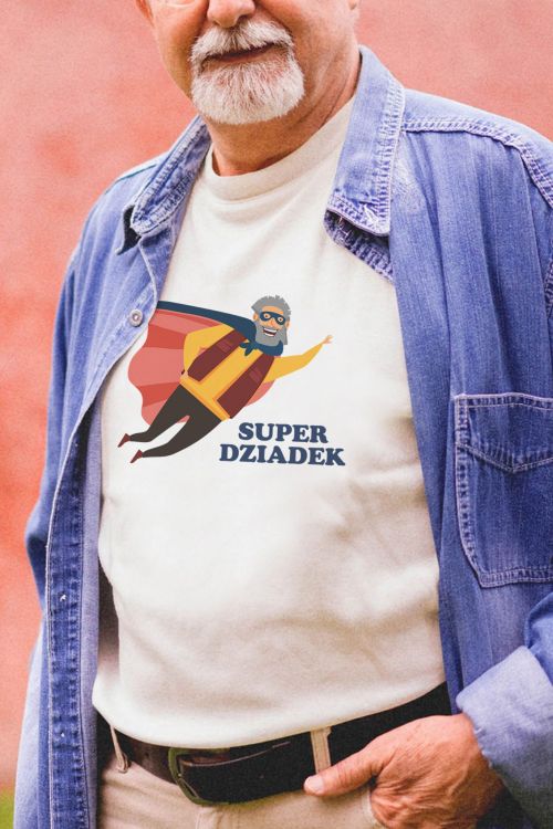T-shirt oversize Super Dziadek
