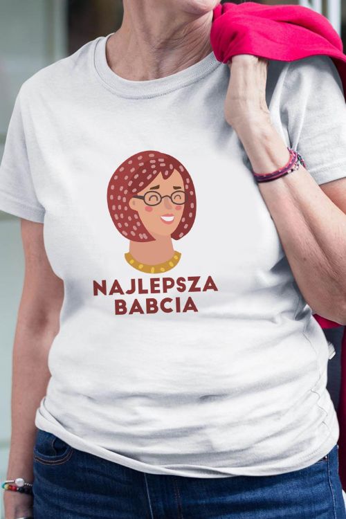 T-shirt oversize Najlepsza Babcia 