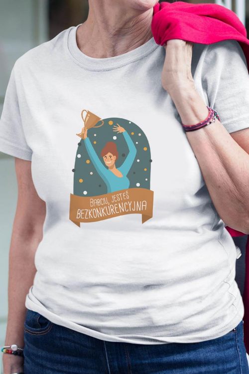 T-shirt oversize Bezkonkurencyjna Babcia