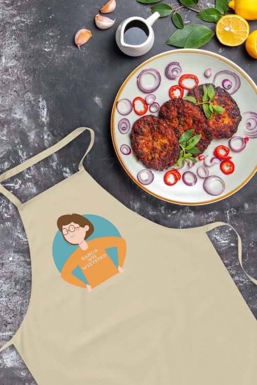 Fartuch Bawełniany Babcia Wie Wszystko