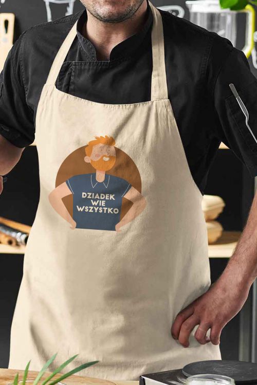 Fartuch Bawełniany Dziadek Wie Wszystko