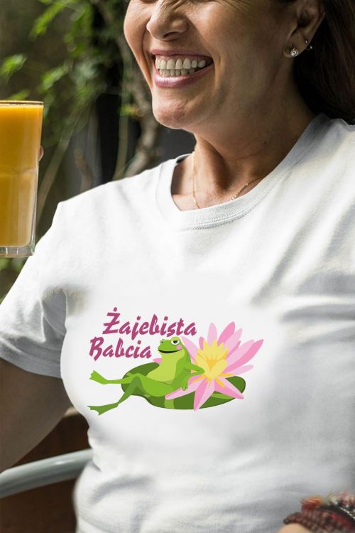 T-shirt oversize Żajebista Babcia
