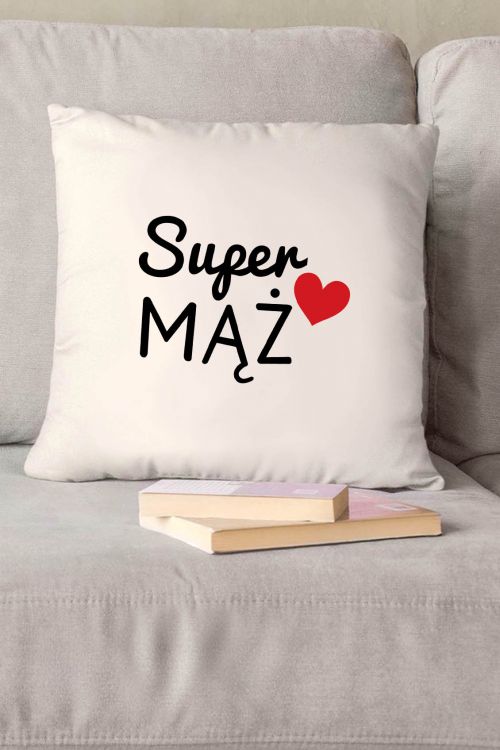 Poduszka Bawełniana Canvas Super Mąż