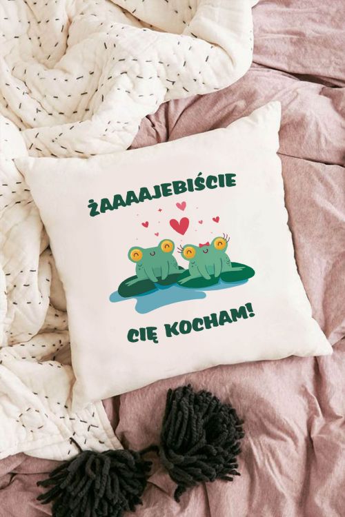 Poduszka Bawełniana Canvas Żajebiście Cię kocham