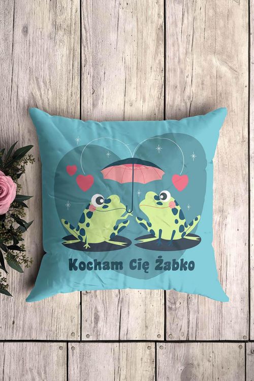 Poduszka Kocham Cię Żabko