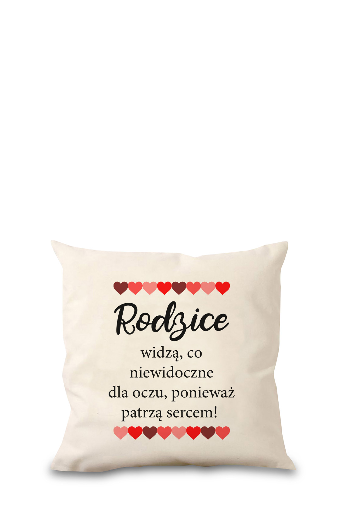 Poduszka Bawełniana Canvas Rodzice patrzą sercem