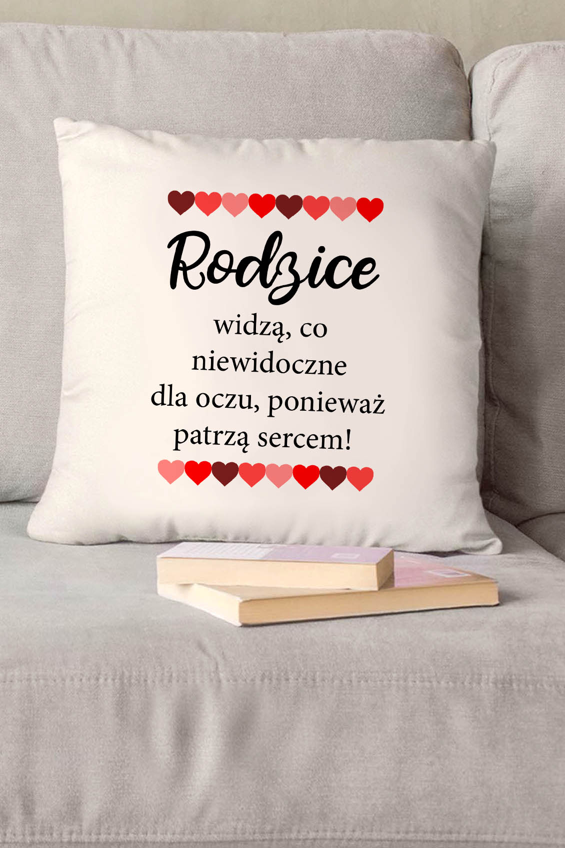 Poduszka Bawełniana Canvas Rodzice patrzą sercem