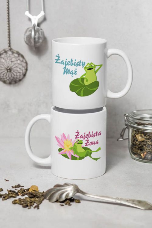 Komplet kubków Żajebista Żona Żajebisty Mąż