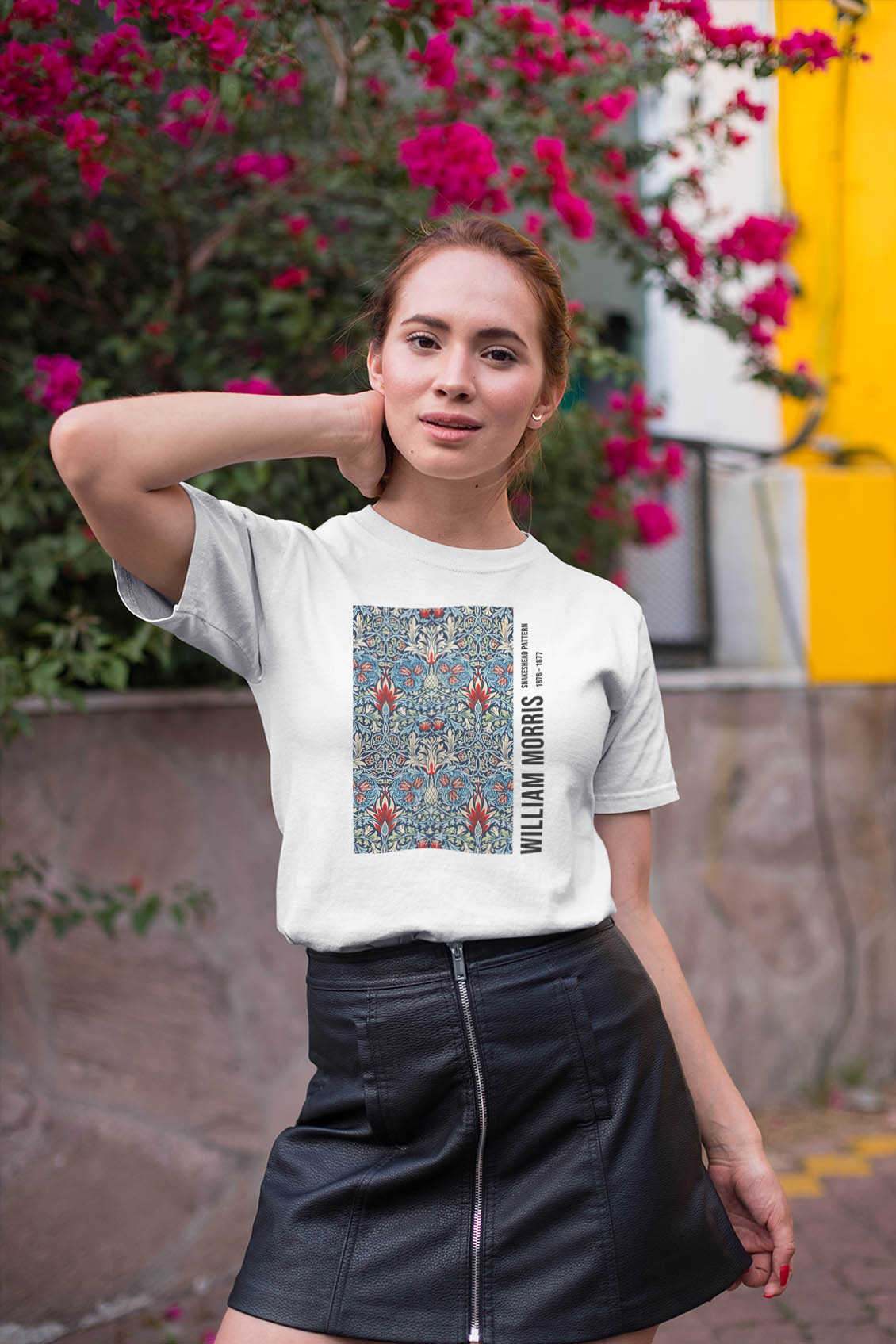 T-shirt oversize William Morris Snakeshead Pattern