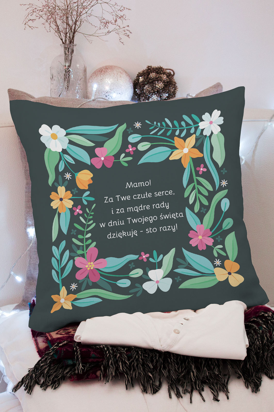 Poduszka Mamo Dziękuję Sto Razy 