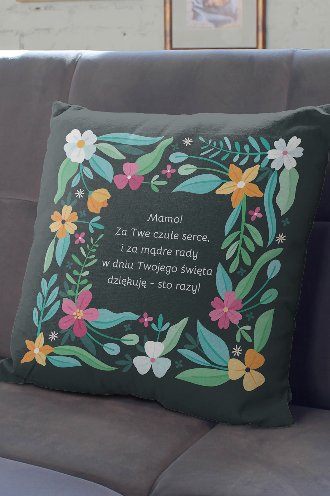 Poduszka Mamo Dziękuję Sto Razy 