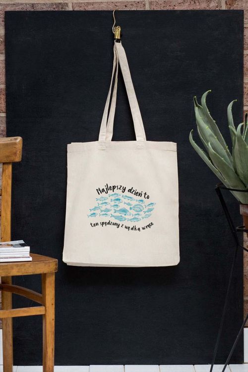Torba Bawełniana Najlepszy Dzień z Wędką