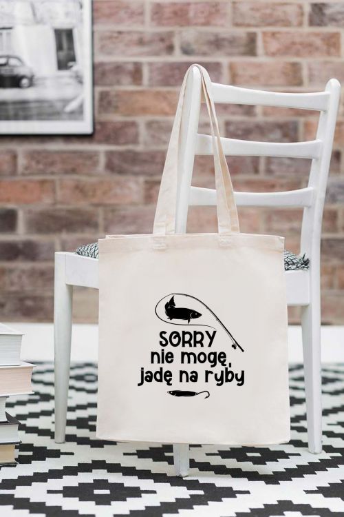 Torba Bawełniana Sorry jadę na Ryby