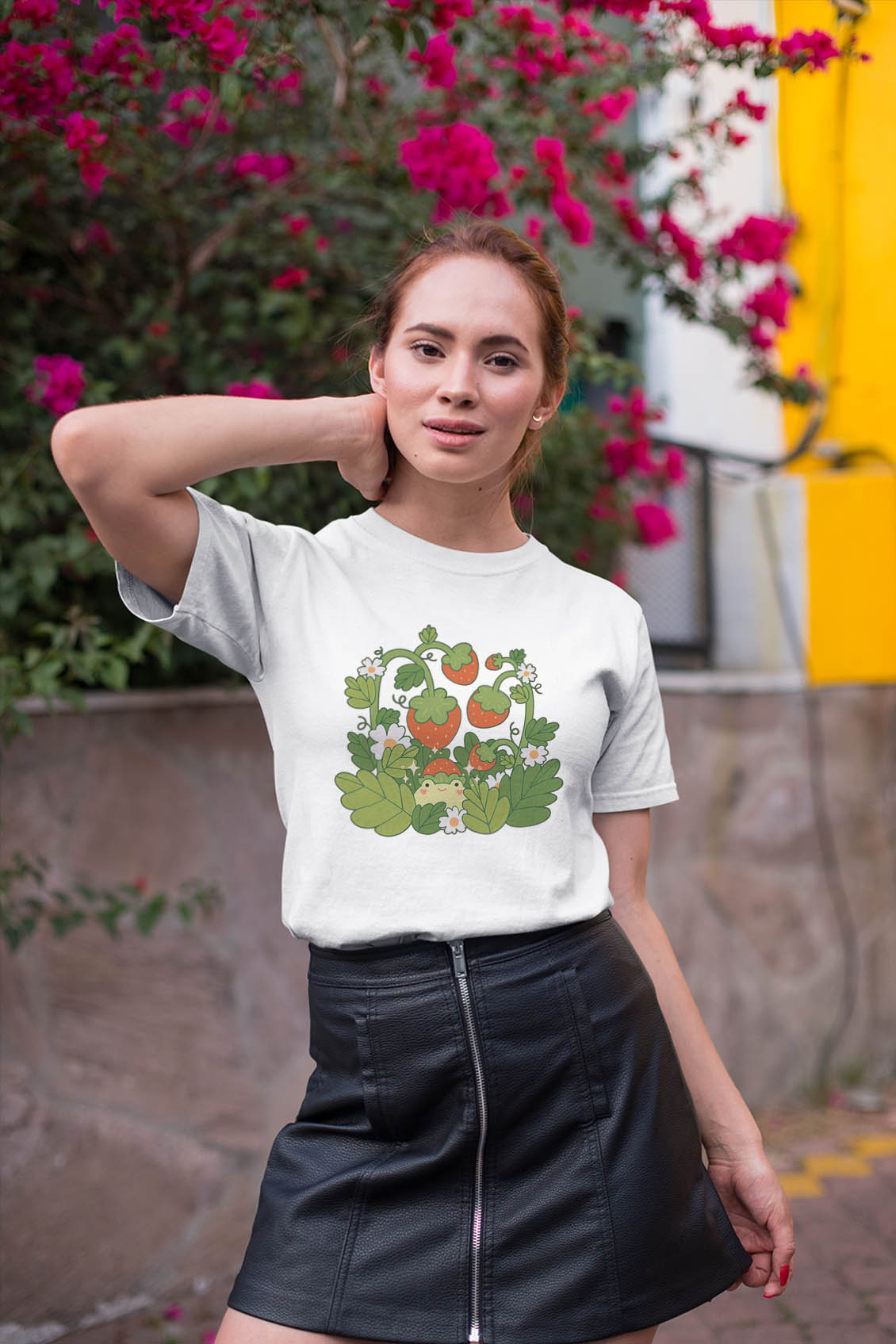 T-shirt oversize Strawberry Frog