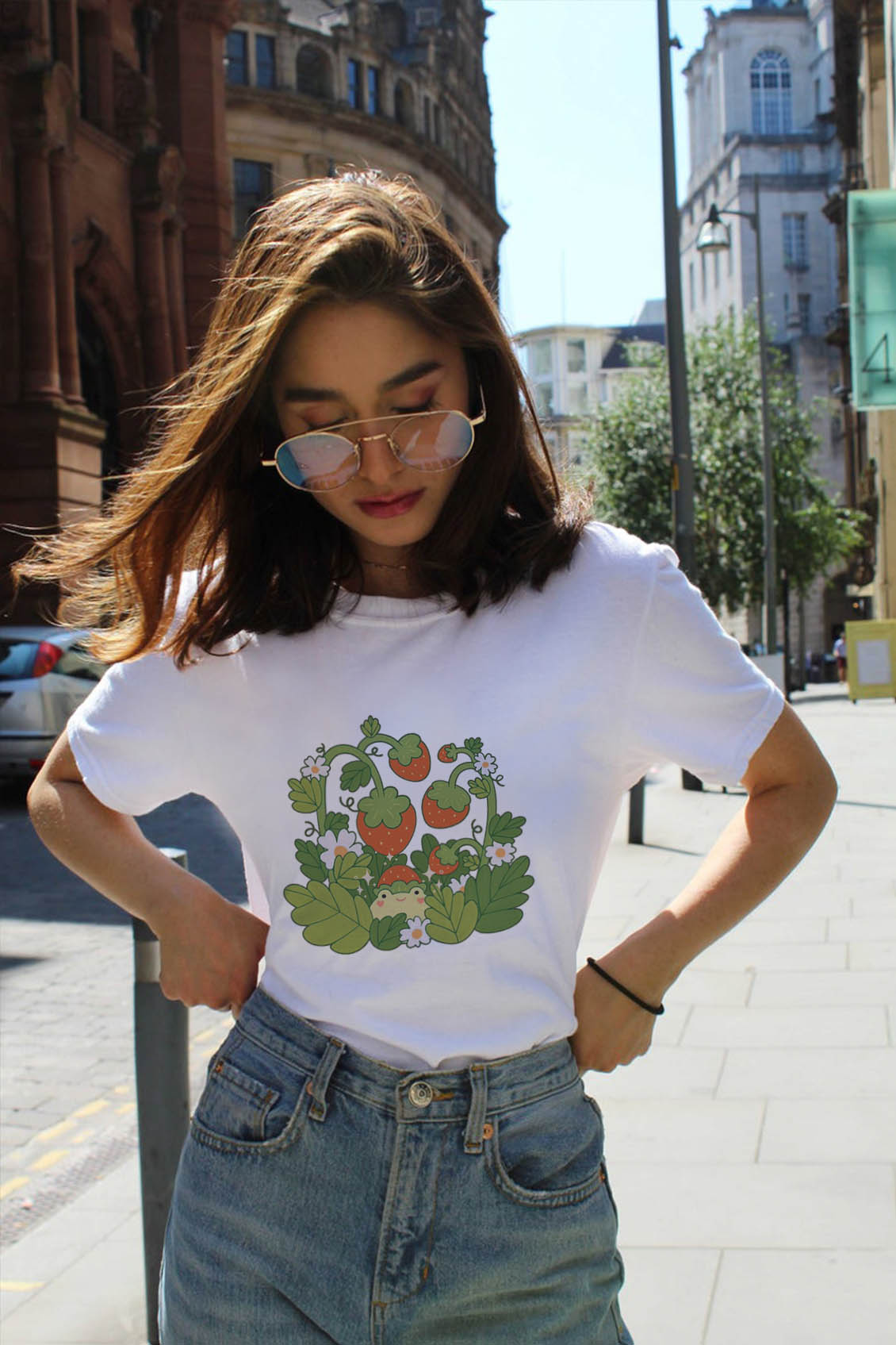 T-shirt oversize Strawberry Frog