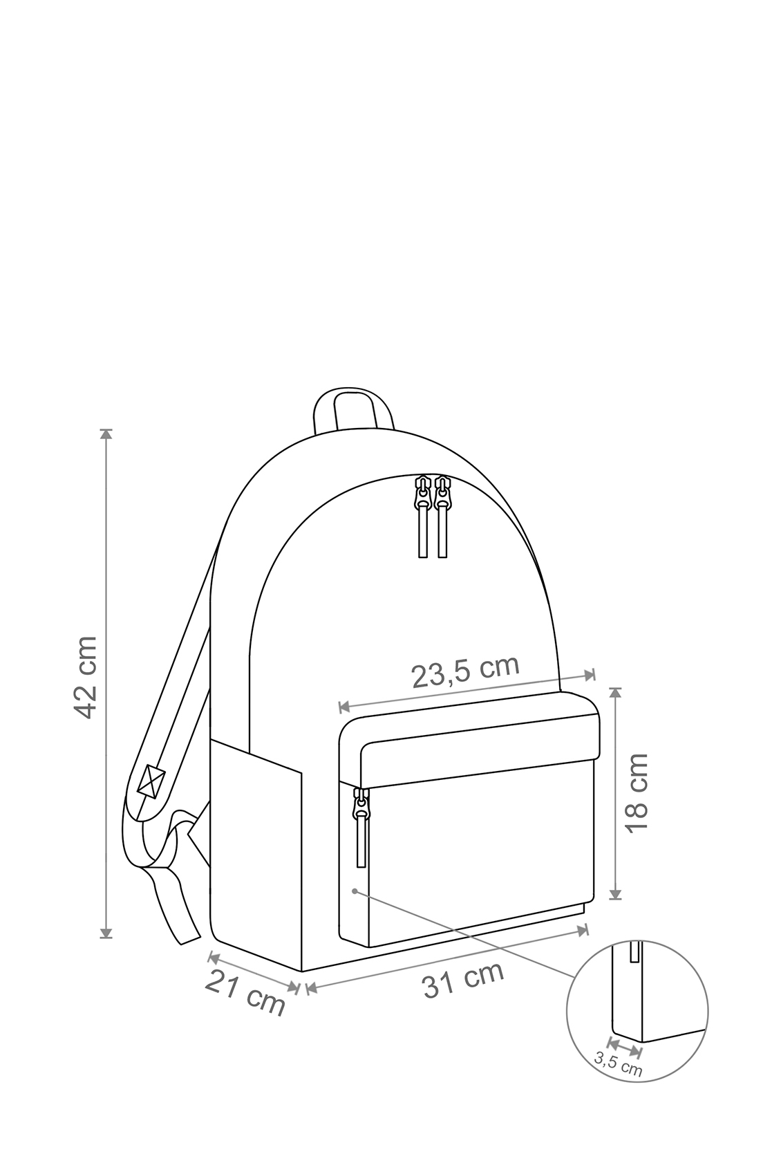 Zestaw Plecak Simple i piórnik It costs zero to be kind
