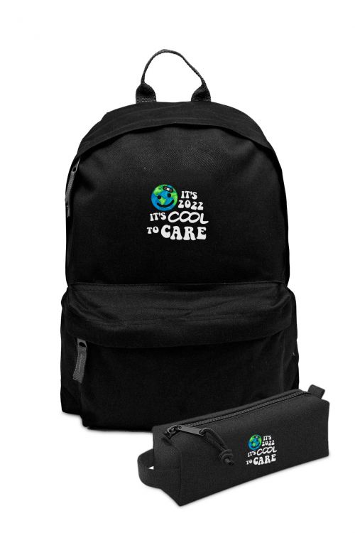 Zestaw Plecak Simple i piórnik It's cool to care