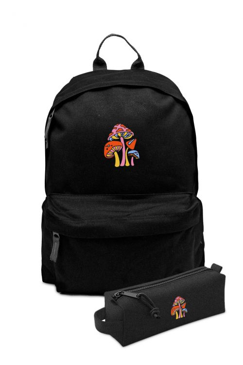 Zestaw Plecak Simple i piórnik Mushroom