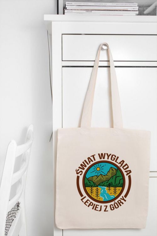 Torba Bawełniana Świat wygląda lepiej z Góry