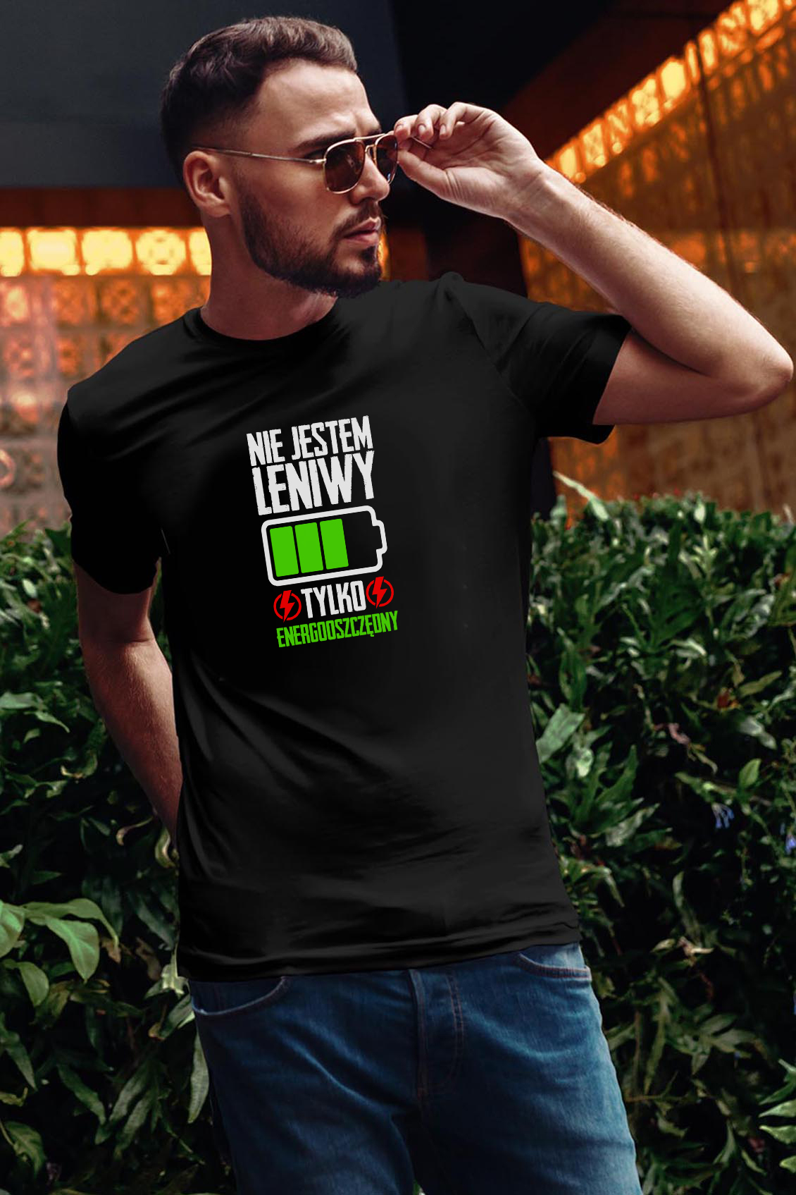 T-shirt oversize Energooszczędny