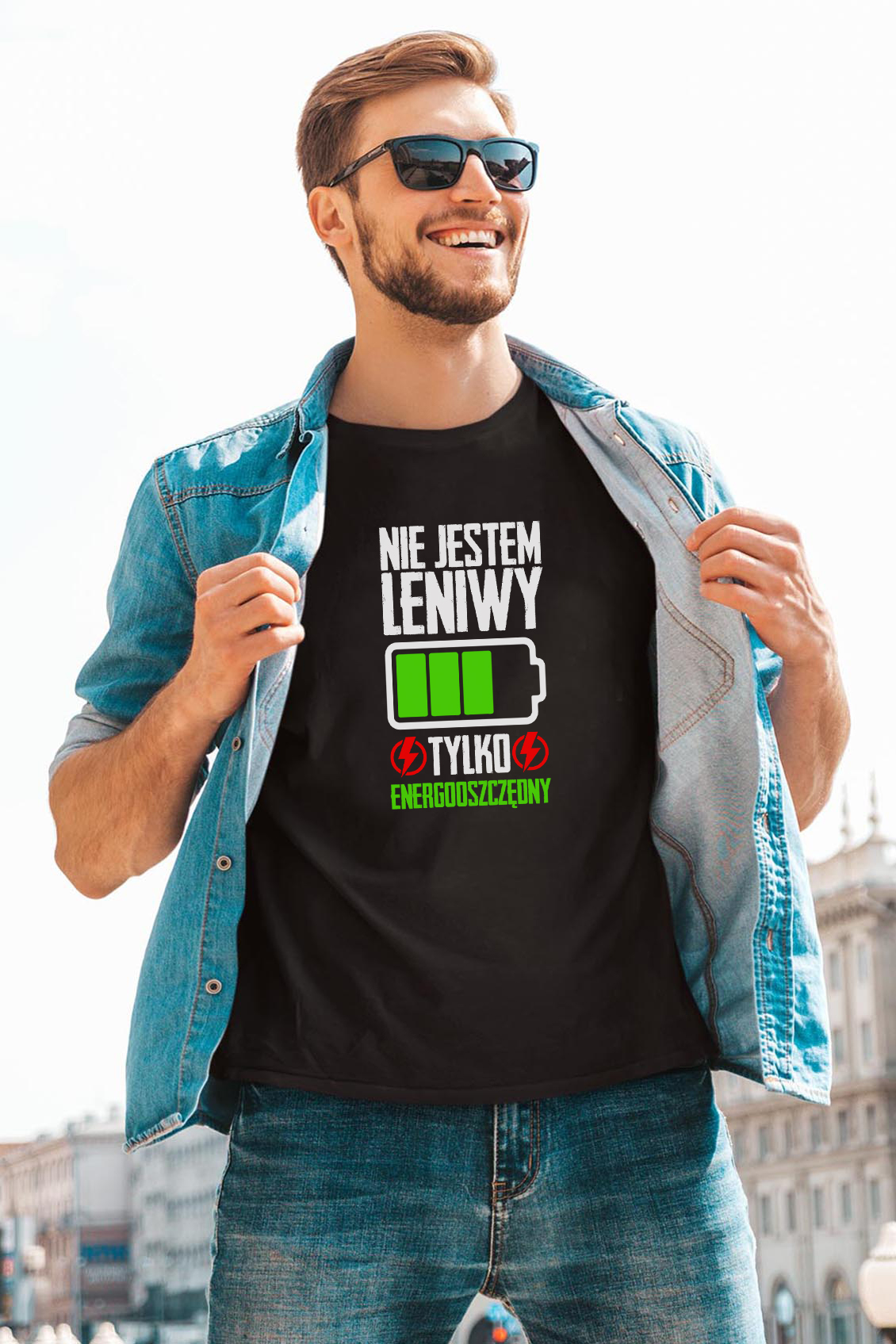 T-shirt oversize Energooszczędny