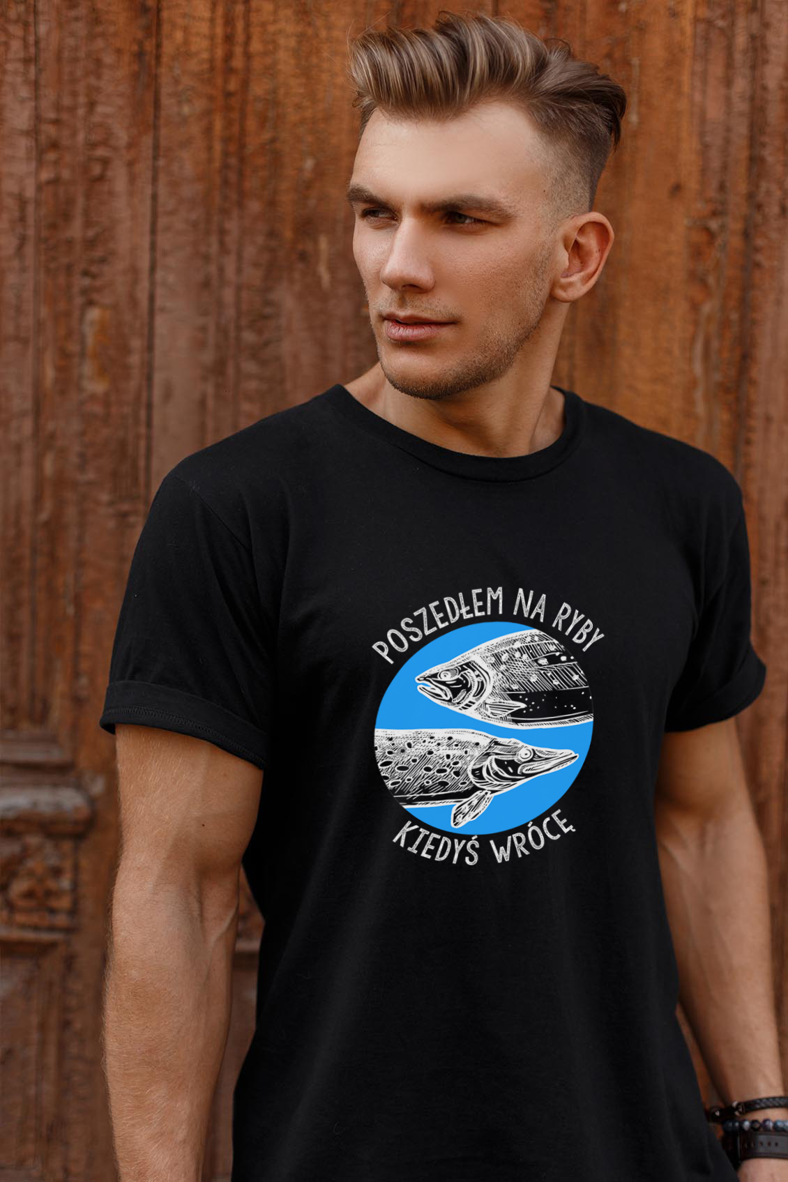 T-shirt oversize Poszedłem na Ryby