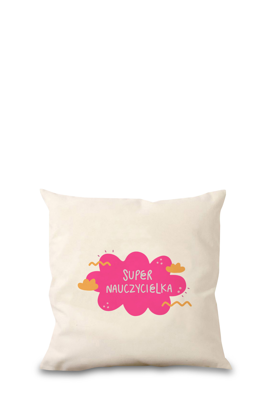 Poduszka Bawełniana Canvas Chmurka Nauczycielka