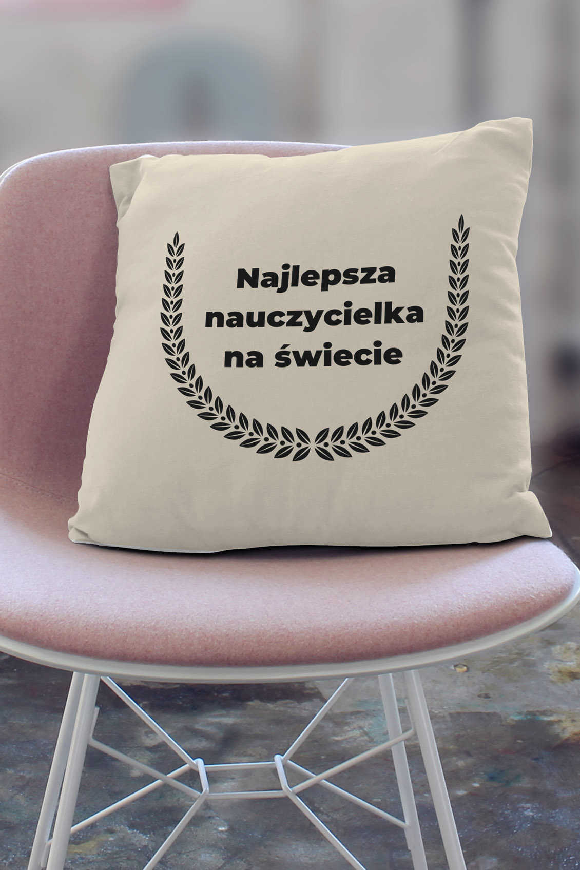 Poduszka Bawełniana Canvas Laur Nauczycielka