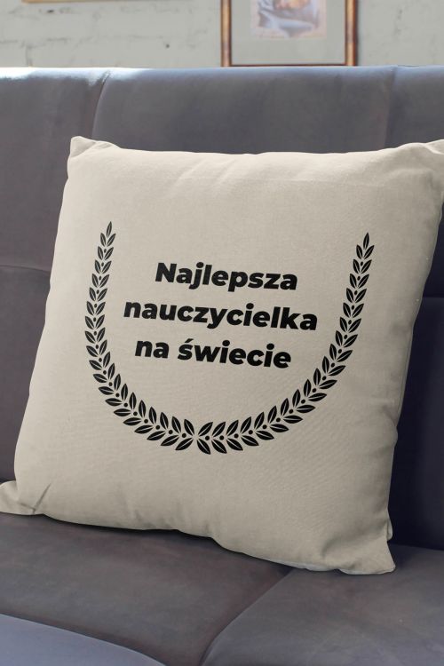 Poduszka Bawełniana Canvas Laur Nauczycielka