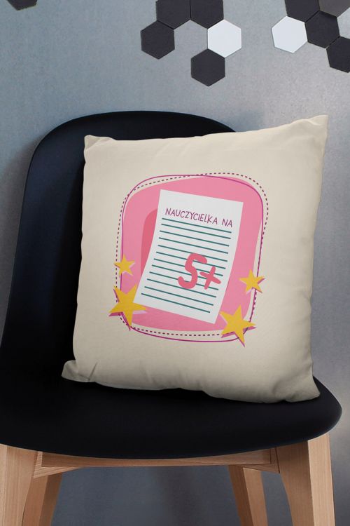 Poduszka Bawełniana Canvas Nauczycielka na 5