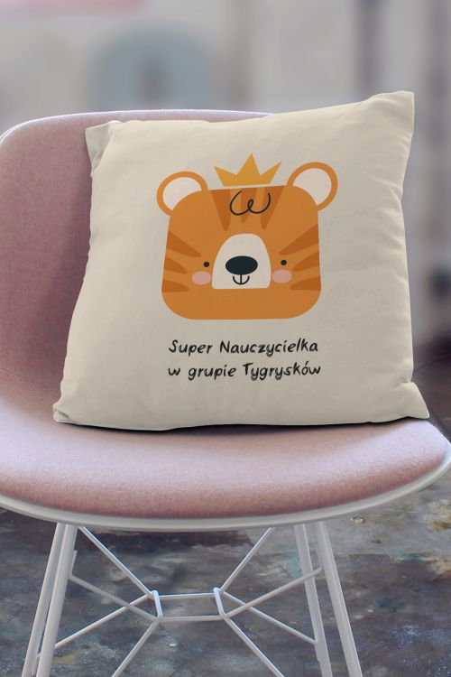 Poduszka Bawełniana Canvas Nauczycielka Tygrysków
