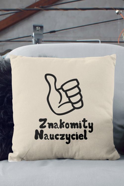 Poduszka Bawełniana Canvas Znakomity Nauczyciel