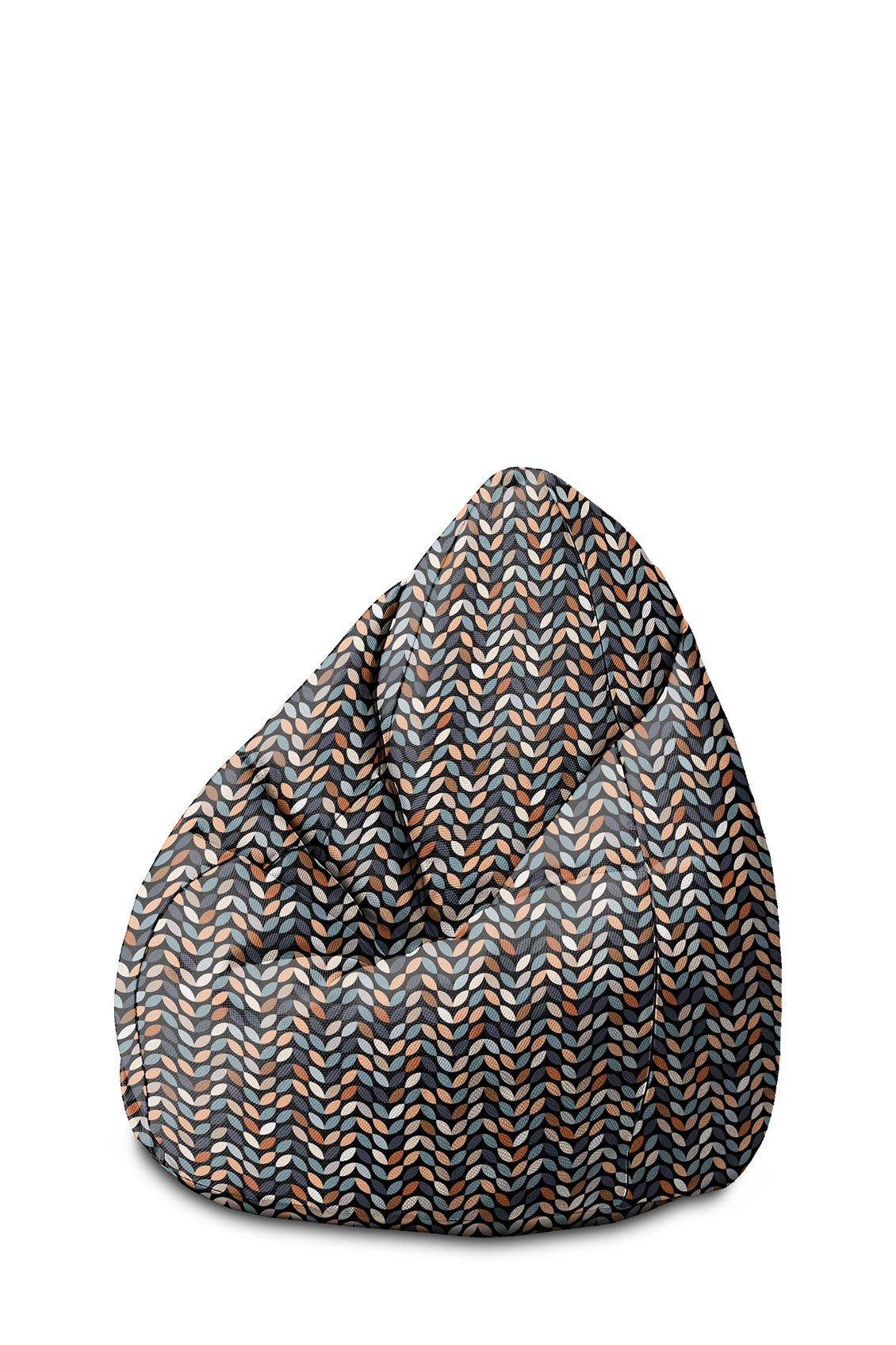 Puf Retro Black Leafs