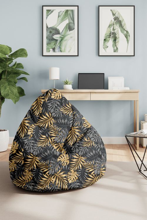 Puf Złote Tropikalne Liście